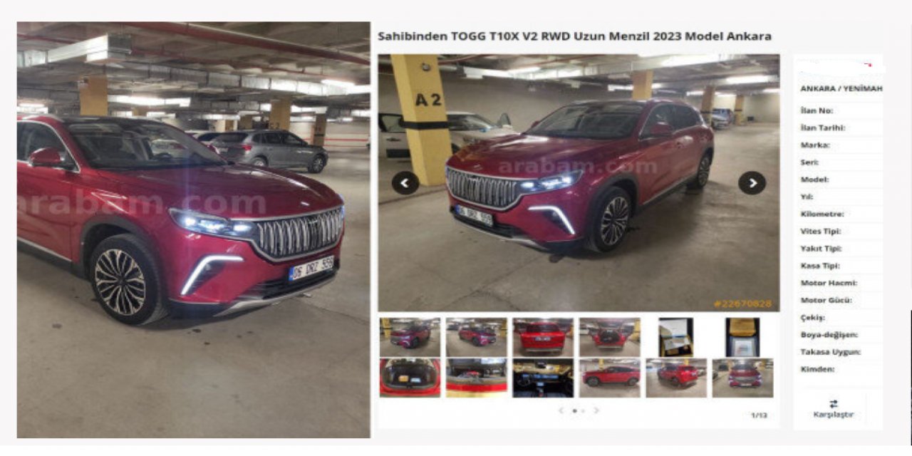 KESK'in temsilcisi TOGG'u teslim alıp uçuk bir rakama satılığa çıkardı