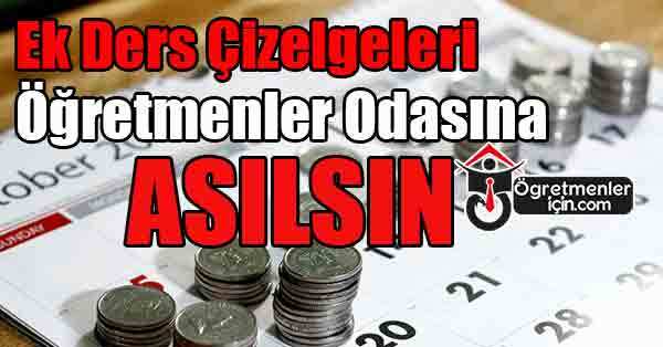Ek Ders Çizelgelerinin Öğretmen Odasına Asılması Zorunlu Mu?