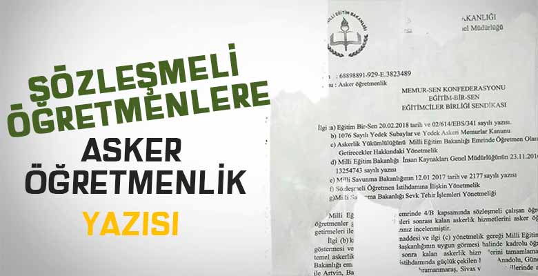 MEB açıkladı sözleşmeli öğretmenler asker öğretmenlik yapabilir mi?