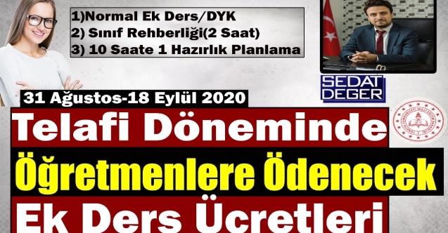 Telafi Eğitiminde Öğretmenlere Ödenecek Ek Ders Ücretleri
