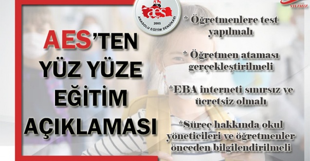 AES’TEN YÜZ YÜZE EĞİTİM AÇIKLAMASI