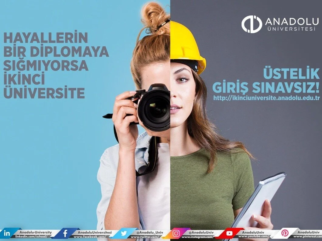 Anadolu Üniversitesi Sınavsız İkinci Üniversite Bölümleri ve Son Başvuru Tarihleri