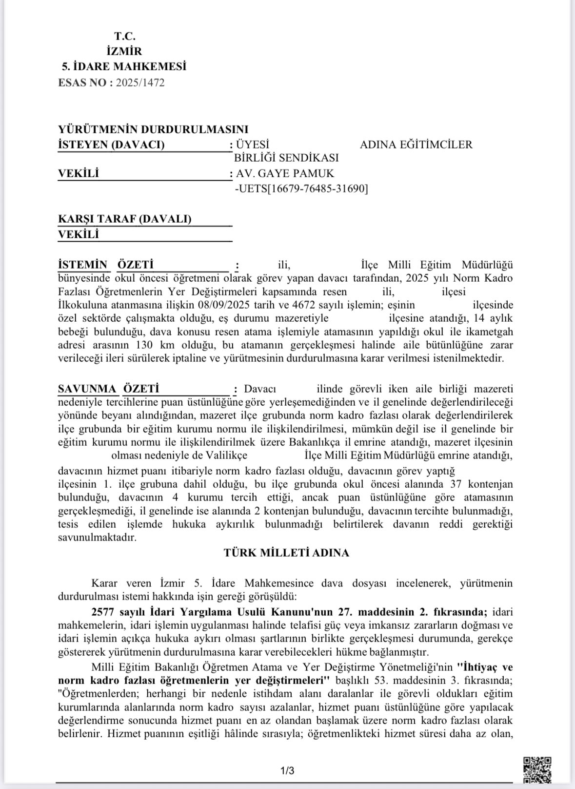 Norm Fazlası Öğretmenlere Müjde, Resen Atamalar İptal Edilecek