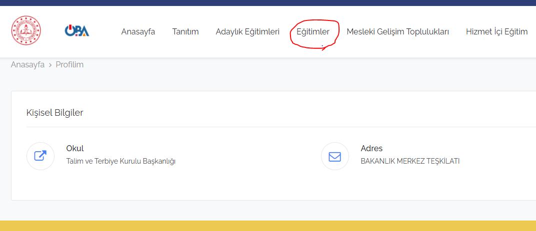 Seminerleri Tamamlayan Öğretmenler İçinİçin Sertifika Oluşturma Adımları