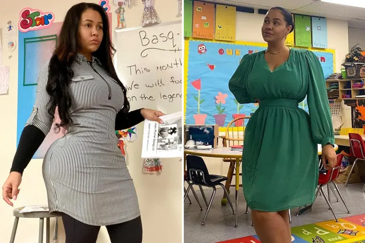 Kadın öğretmenin sınıfta verdiği pozlar sosyal medyayı ikiye böldü