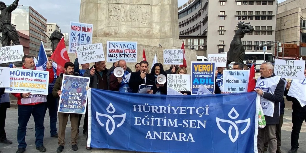 Hürriyetçi Eğitim Sen memurların alım gücü için sahaya indi!
