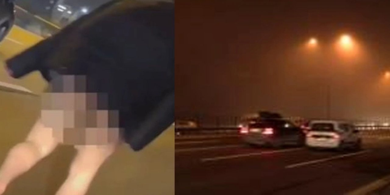 Kalçan gözüküyor laa..İstanbul'da bir çıplaklık rezaleti daha