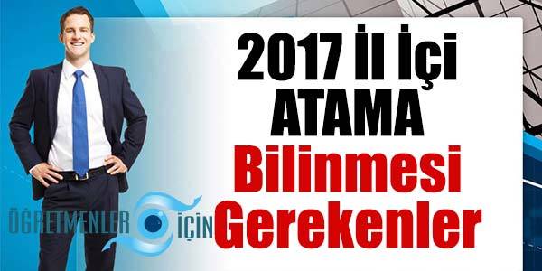 MEB 2017 il içi atama kılavuzu ve il içi atamada öğretmenlere ipuçları