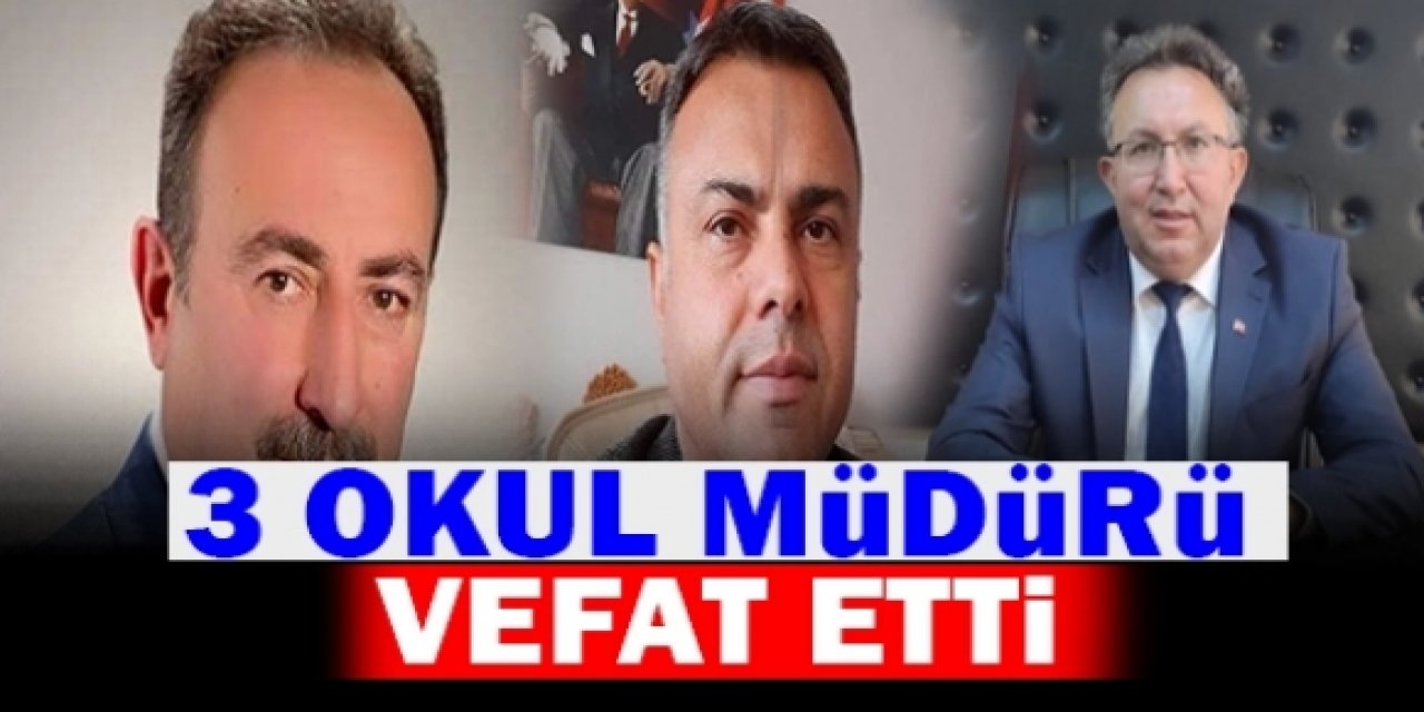 3 okul müdürü hayatını kaybetti