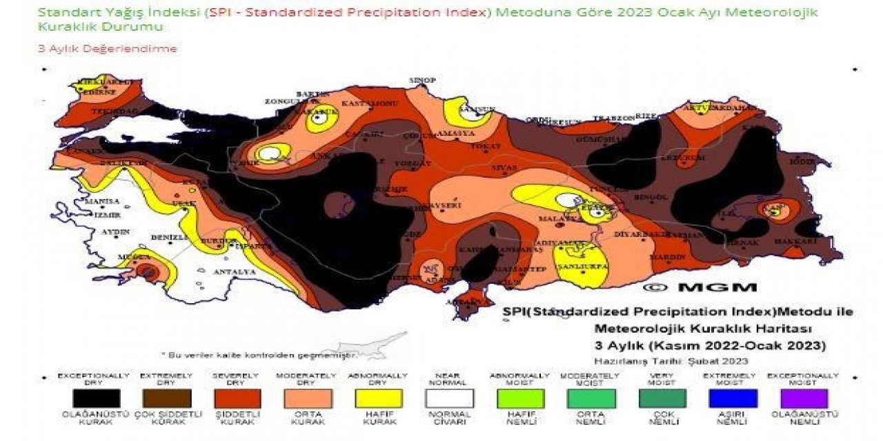 O il olağanüstü kuraklık tehlikesi altında