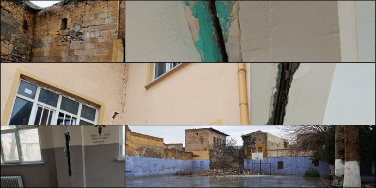 Şanlıurfa'da 'az hasarlı' raporu verilen Okul tehlike saçıyor: Veliler endişeli