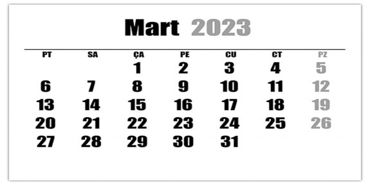 Mart ayı önemli günler ve haftalar 2023: Mart ayında resmi tatil var mı, hangi gün?