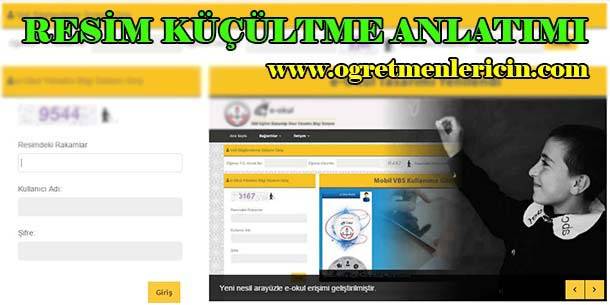 E-Okul ve Mebbis İçin Resim Küçültme