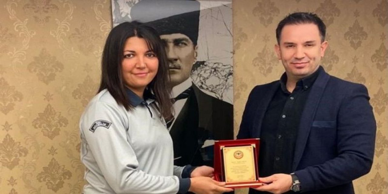 Okul çevresinde dolaşan kişilere anında müdahale eden görevliye ödül