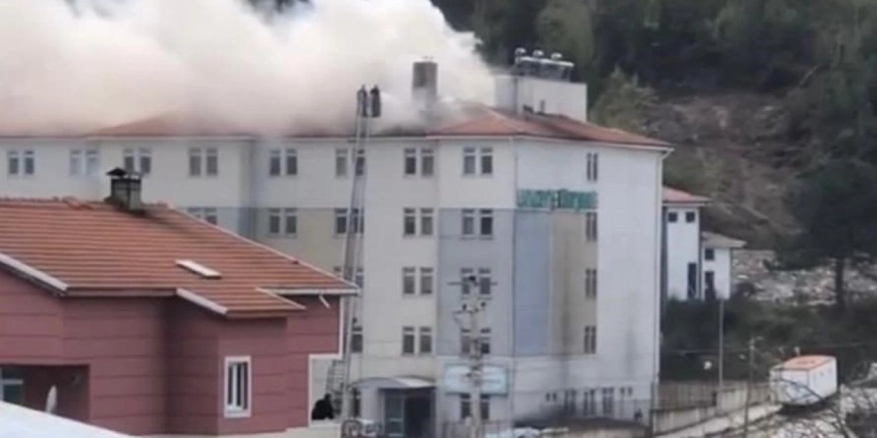 Öğretmenevinde sebebi henüz bilinmeyen yangın çıktı